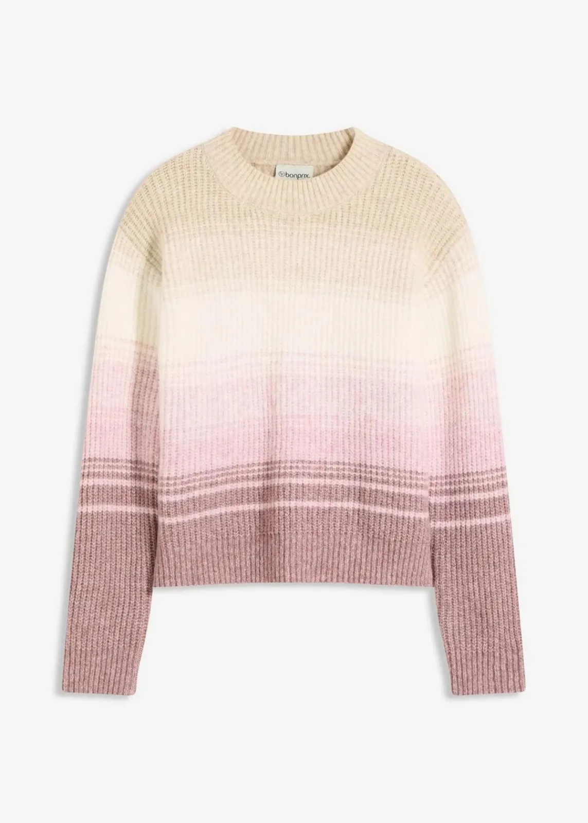 bonprix Bekleidung·Umstandsmode|Bekleidung·Jeans^Pullover kieselbeige/wollweiß/aschrosa/softbeere