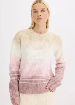 bonprix Bekleidung·Umstandsmode|Bekleidung·Jeans^Pullover kieselbeige/wollweiß/aschrosa/softbeere