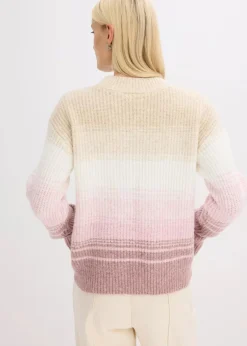 bonprix Bekleidung·Umstandsmode|Bekleidung·Jeans^Pullover kieselbeige/wollweiß/aschrosa/softbeere