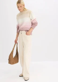 bonprix Bekleidung·Umstandsmode|Bekleidung·Jeans^Pullover kieselbeige/wollweiß/aschrosa/softbeere