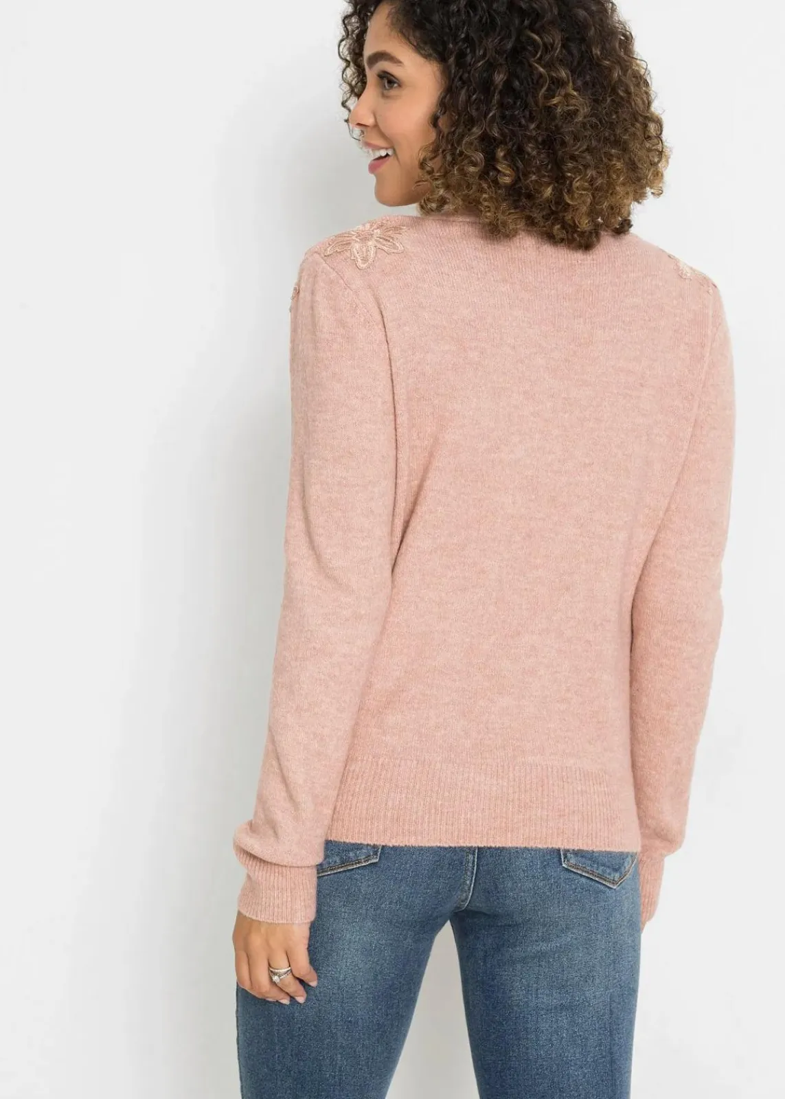bonprix Bekleidung·Umstandsmode|Bekleidung·Jeans^Pullover vintagerosa meliert