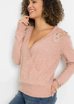 bonprix Bekleidung·Umstandsmode|Bekleidung·Jeans^Pullover vintagerosa meliert