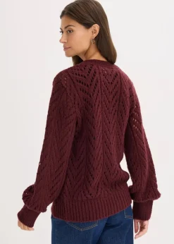 bonprix Bekleidung·Umstandsmode|Strickmode^Pullover weinrot