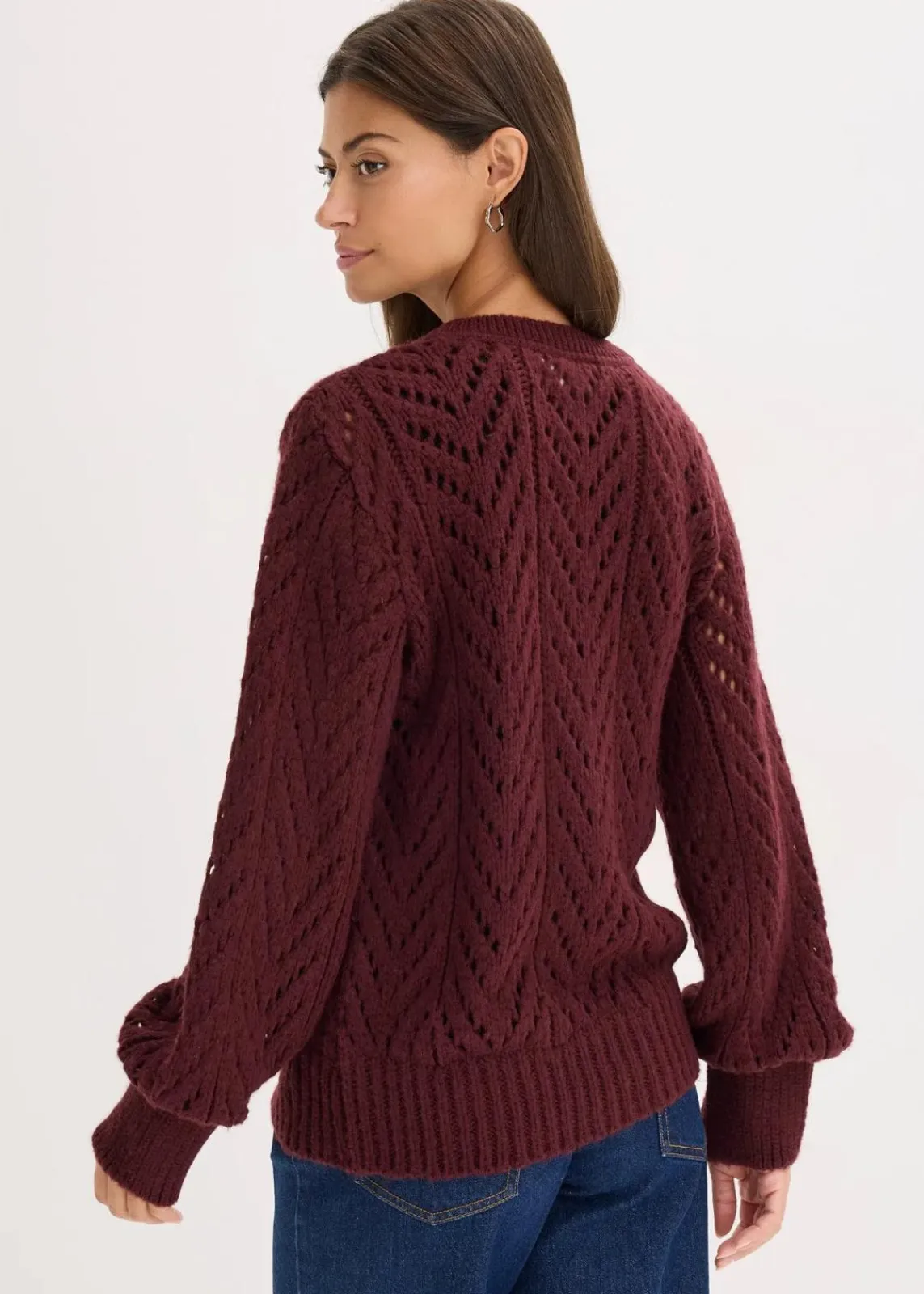 bonprix Bekleidung·Umstandsmode|Strickmode^Pullover weinrot