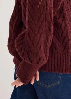 bonprix Bekleidung·Umstandsmode|Strickmode^Pullover weinrot