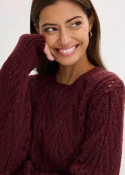 bonprix Bekleidung·Umstandsmode|Strickmode^Pullover weinrot