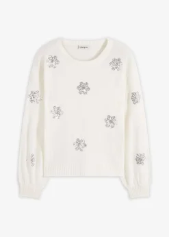 bonprix Strickmode|Pullover & Strickjacken^Pullover wollweiß