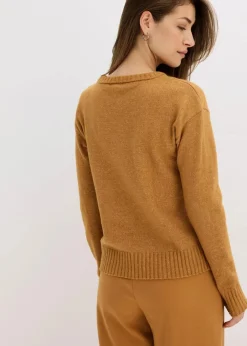 bonprix Pullover & Strickjacken|Bekleidung·Jeans^Pullover haselnuss