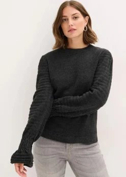 bonprix Bekleidung·Umstandsmode|Bekleidung·Jeans^Pullover anthrazit meliert