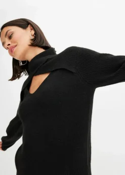 bonprix Pullover & Strickjacken|Strickmode^Pullover schwarz