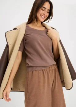 bonprix Bekleidung·Umstandsmode|Pullover & Strickjacken^Pullover lehmbraun
