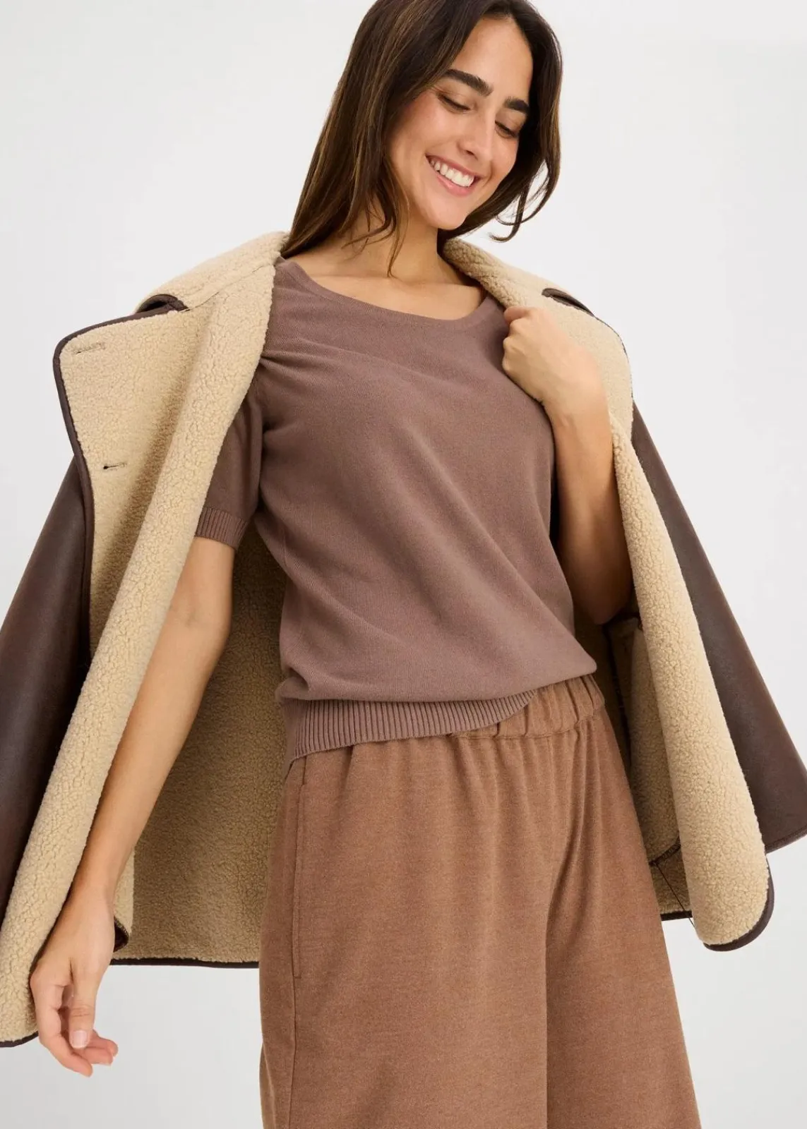 bonprix Bekleidung·Umstandsmode|Pullover & Strickjacken^Pullover lehmbraun