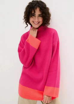 bonprix Bekleidung·Umstandsmode|Strickmode^Pullover pinklady/neonorange