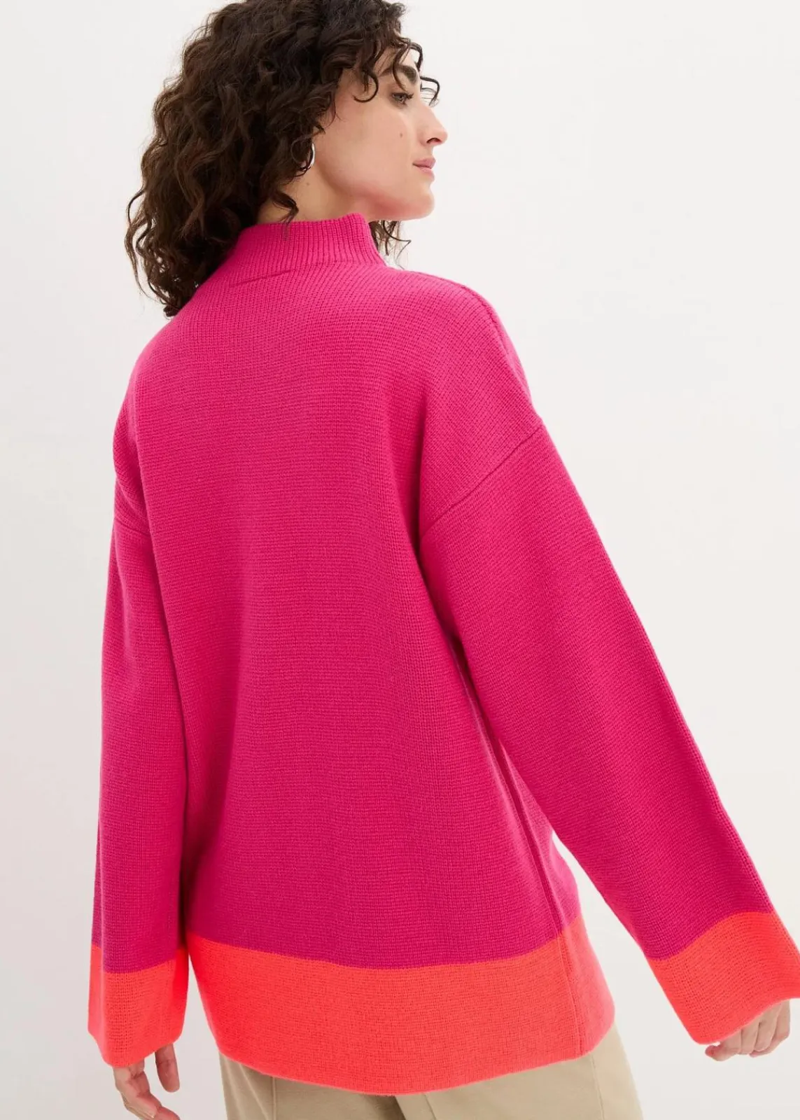 bonprix Bekleidung·Umstandsmode|Strickmode^Pullover pinklady/neonorange