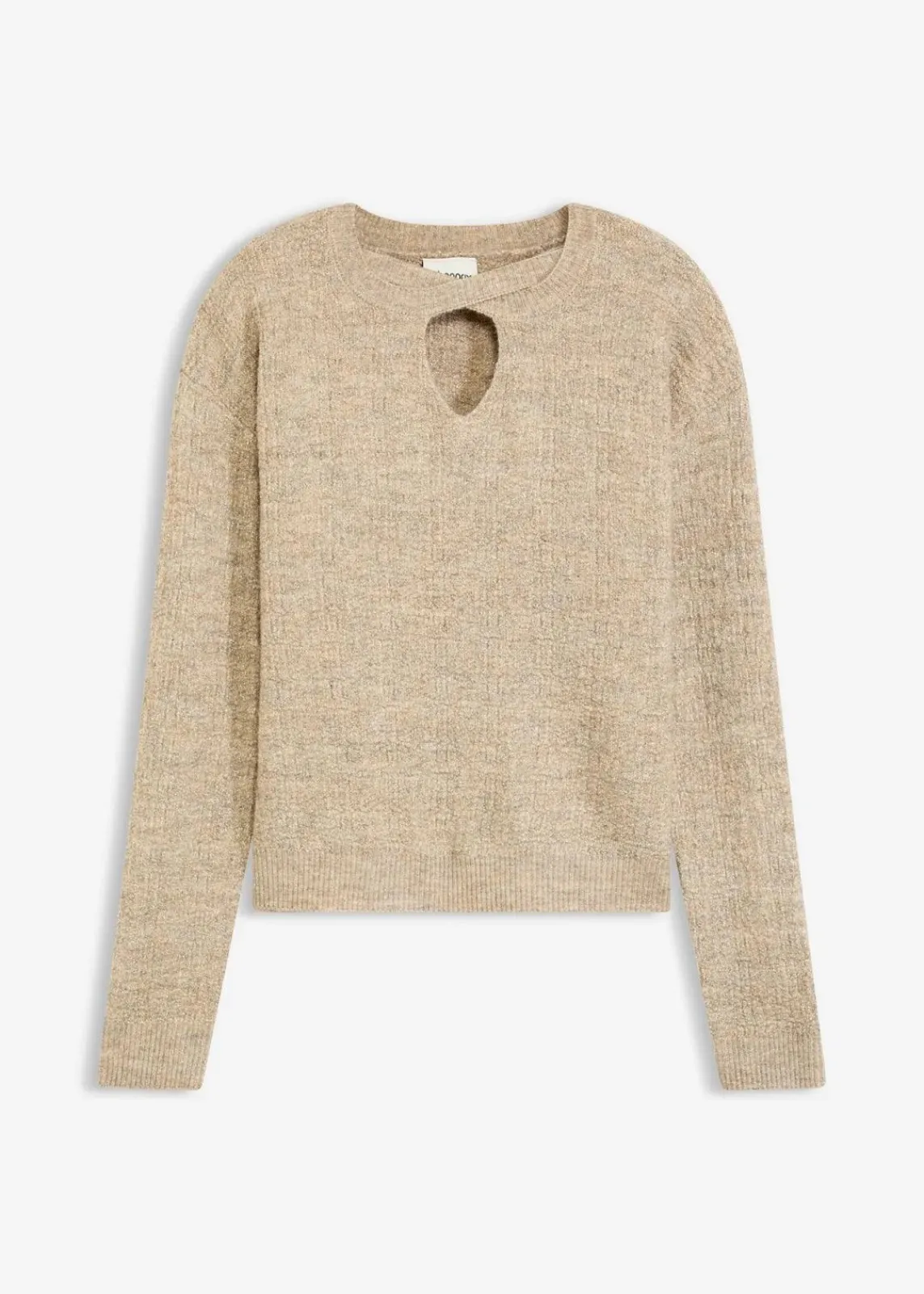 bonprix Bekleidung·Umstandsmode|Bekleidung·Jeans^Pullover beige/gold meliert