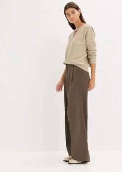 bonprix Bekleidung·Umstandsmode|Bekleidung·Jeans^Pullover beige/gold meliert