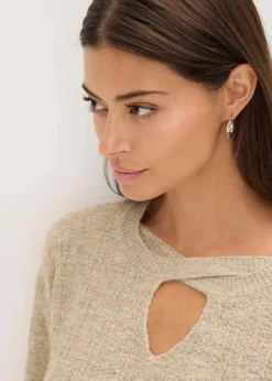 bonprix Bekleidung·Umstandsmode|Bekleidung·Jeans^Pullover beige/gold meliert
