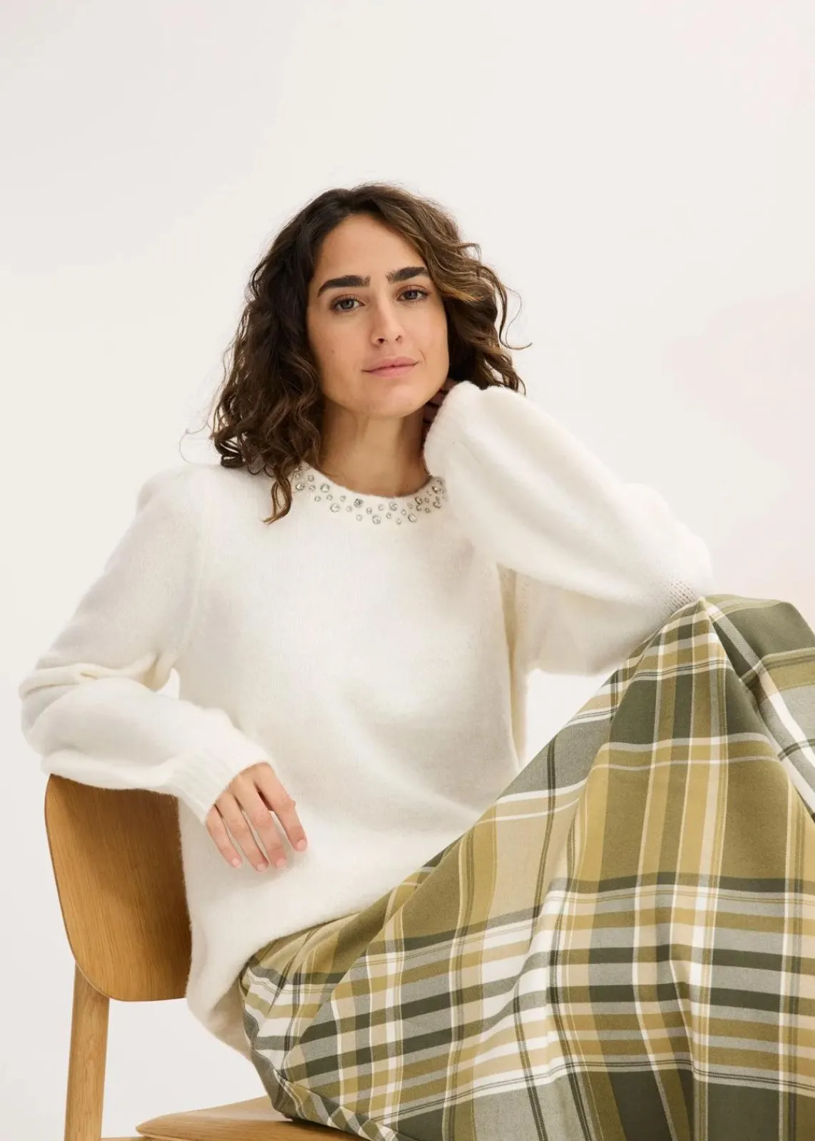 bonprix Bekleidung·Umstandsmode|Strickmode^Pullover wollweiß