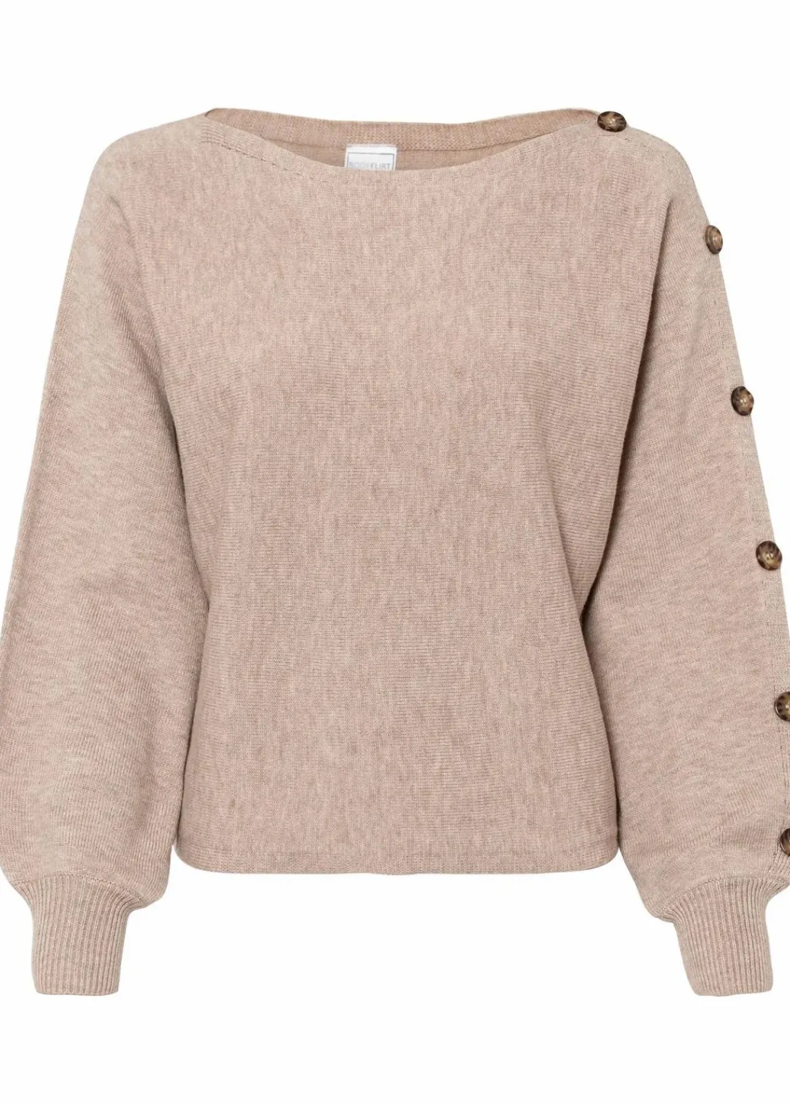 bonprix Bekleidung·Umstandsmode|Strickmode^Pullover mandelbeige meliert