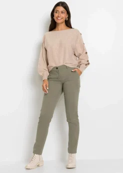 bonprix Bekleidung·Umstandsmode|Strickmode^Pullover mandelbeige meliert