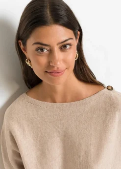 bonprix Bekleidung·Umstandsmode|Strickmode^Pullover mandelbeige meliert
