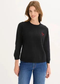 bonprix Pullover & Strickjacken|Strickmode^Pullover schwarz