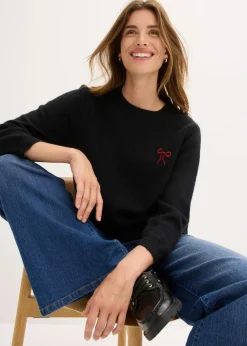bonprix Pullover & Strickjacken|Strickmode^Pullover schwarz