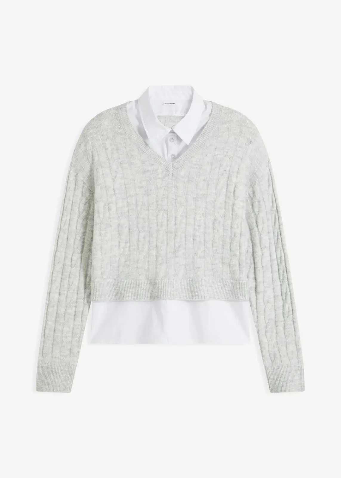bonprix Bekleidung·Umstandsmode|Bekleidung·Jeans^Pullover hellgrau meliert