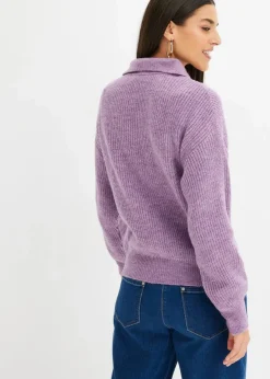 bonprix Bekleidung·Umstandsmode|Bekleidung·Jeans^Pullover lila meliert