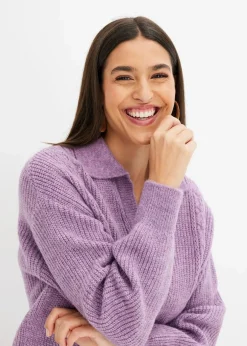 bonprix Bekleidung·Umstandsmode|Bekleidung·Jeans^Pullover lila meliert