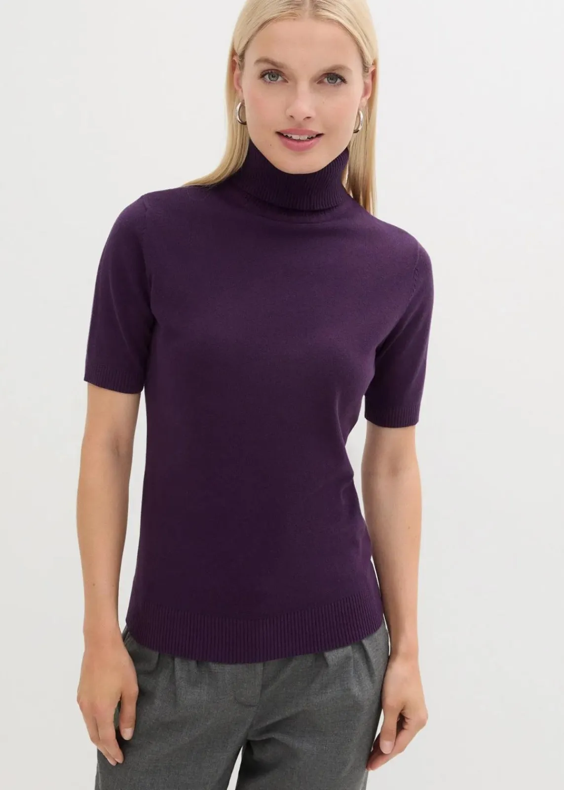 bonprix Bekleidung·Umstandsmode|Strickmode^Pullover dunkellila