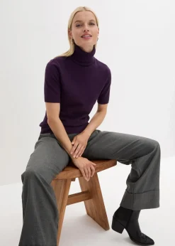 bonprix Bekleidung·Umstandsmode|Strickmode^Pullover dunkellila
