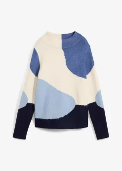 bonprix Bekleidung·Umstandsmode|Bekleidung·Jeans^Pullover jeansblau/naturbeige