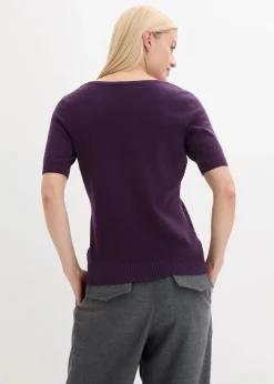 bonprix Pullover & Strickjacken|Basics^Pullover dunkellila