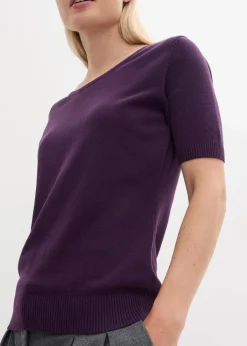 bonprix Pullover & Strickjacken|Basics^Pullover dunkellila