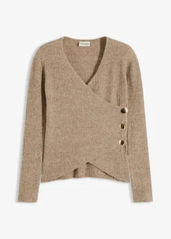 bonprix Bekleidung·Umstandsmode|Strickmode^Pullover hellbraun meliert