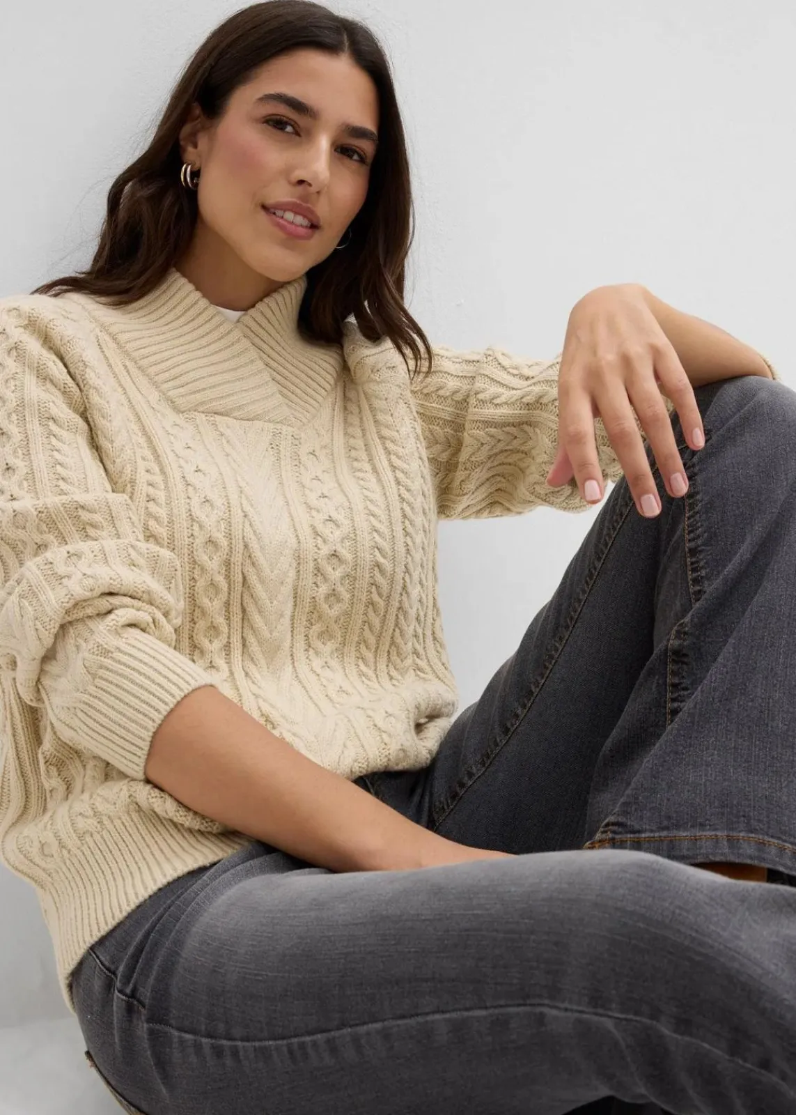 bonprix Bekleidung·Umstandsmode|Bekleidung·Jeans^Pullover hellsand