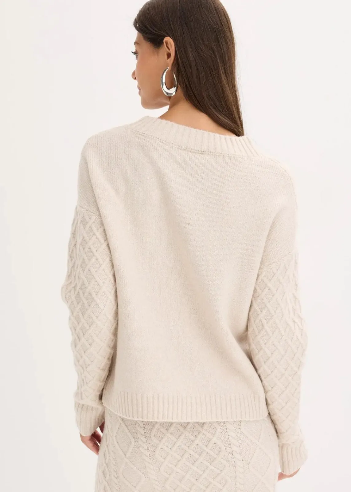 bonprix Bekleidung·Umstandsmode|Strickmode^Pullover beige meliert
