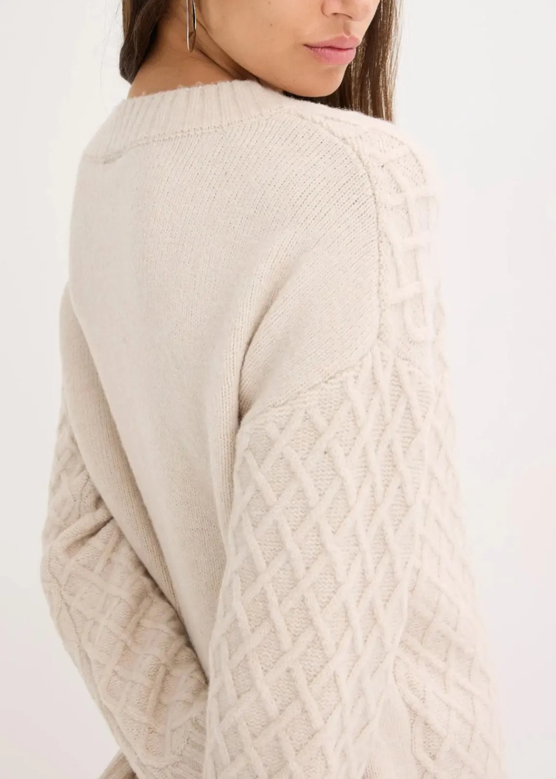 bonprix Bekleidung·Umstandsmode|Strickmode^Pullover beige meliert