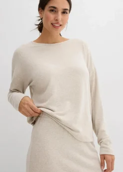 bonprix Bekleidung·Umstandsmode|Bekleidung·Jeans^Pullover hellsand meliert
