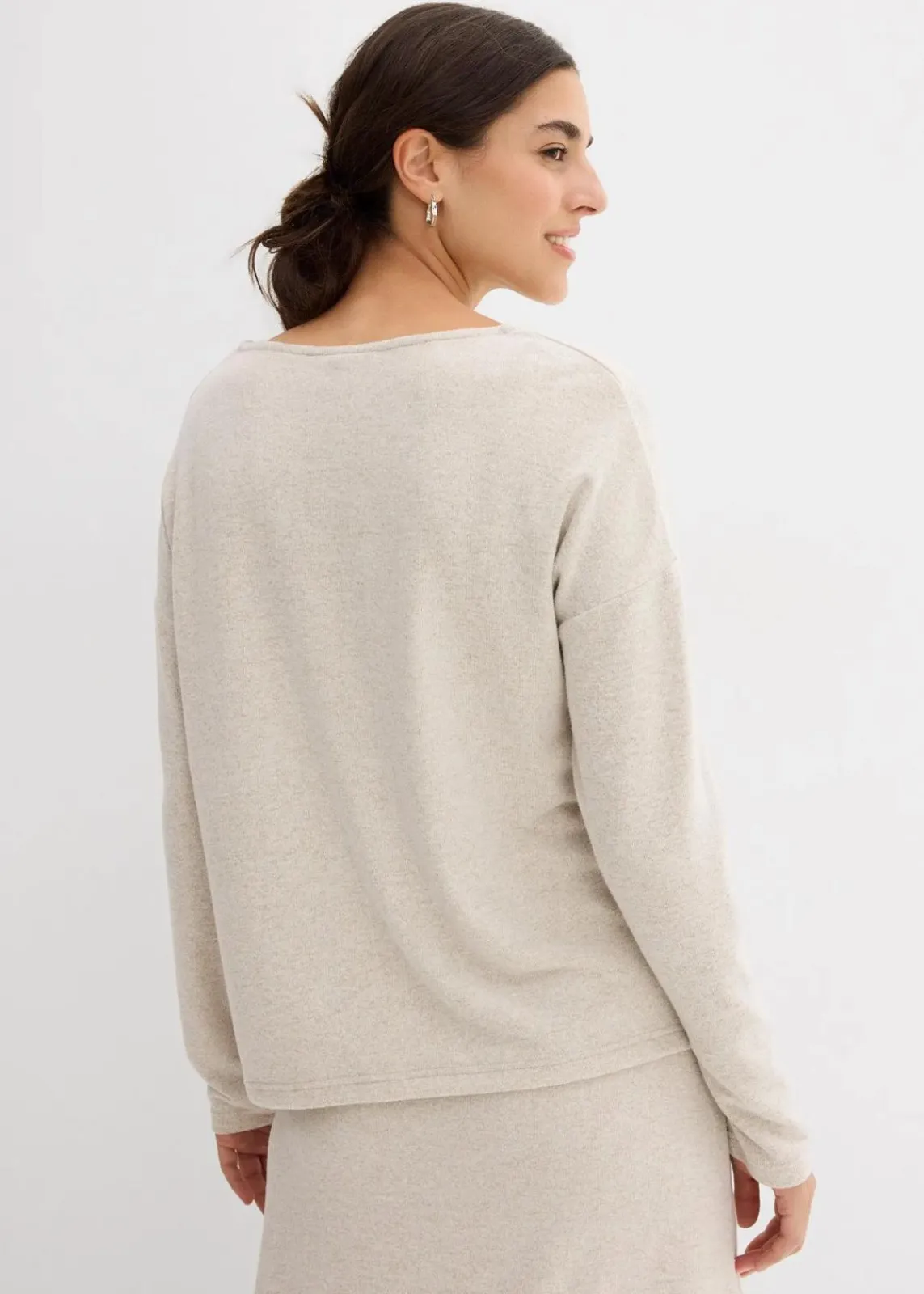 bonprix Bekleidung·Umstandsmode|Bekleidung·Jeans^Pullover hellsand meliert