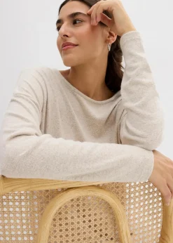 bonprix Bekleidung·Umstandsmode|Bekleidung·Jeans^Pullover hellsand meliert
