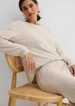 bonprix Bekleidung·Umstandsmode|Bekleidung·Jeans^Pullover hellsand meliert