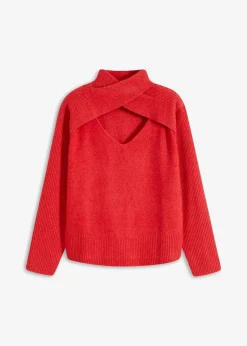 bonprix Pullover & Strickjacken|Strickmode^Pullover salsarot