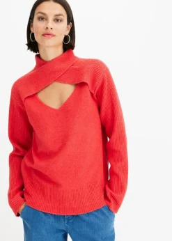 bonprix Pullover & Strickjacken|Strickmode^Pullover salsarot