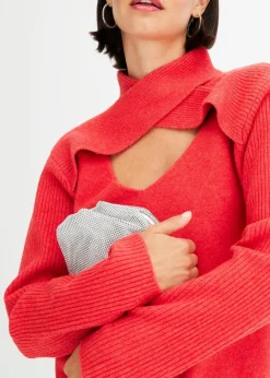 bonprix Pullover & Strickjacken|Strickmode^Pullover salsarot
