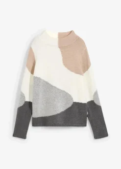 bonprix Pullover & Strickjacken|Strickmode^Pullover naturstein/wollweiß