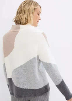 bonprix Pullover & Strickjacken|Strickmode^Pullover naturstein/wollweiß