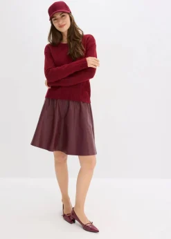 bonprix Bekleidung·Umstandsmode|Pullover & Strickjacken^Pullover pflaumenrot