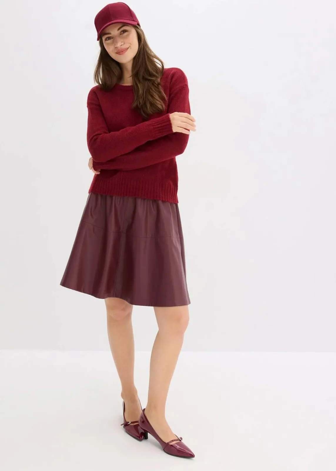 bonprix Bekleidung·Umstandsmode|Pullover & Strickjacken^Pullover pflaumenrot